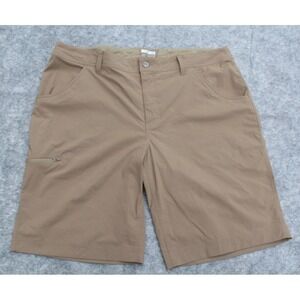 Mens 40x11 MARMOT Stretch Hiking Travel Cargo Shorts Tan Quick Dry Nylon Stretch